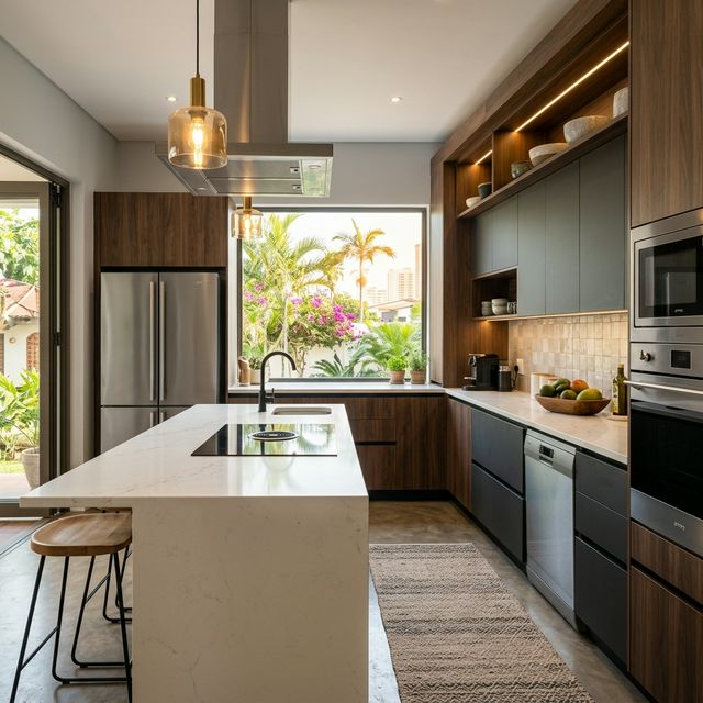 Modern kitchen renovation in Maputo